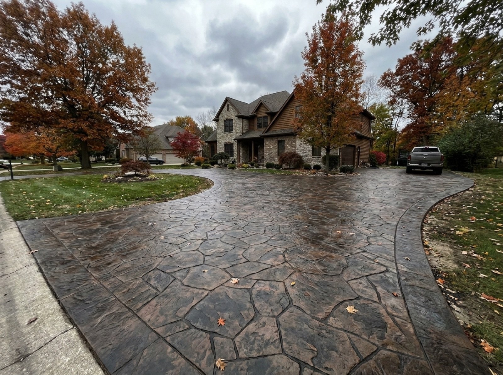 Stamped Concrete Driveways in Michigan project photo 1
